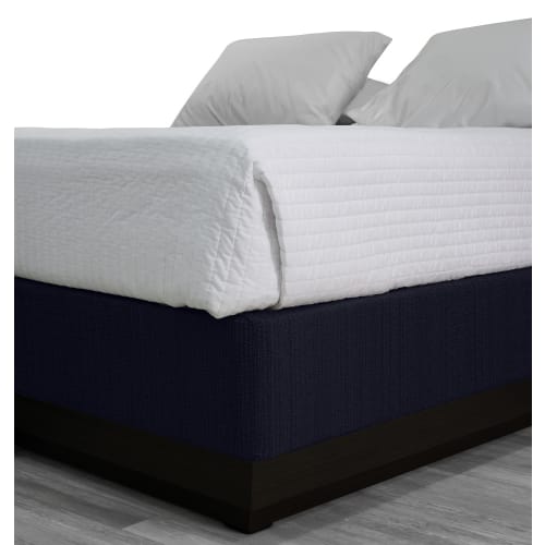 Bleeker Bed Wrap, 98% Polyester / 2% Spandex, Contract King, Fits Depth up to 11" Deep, Lapis